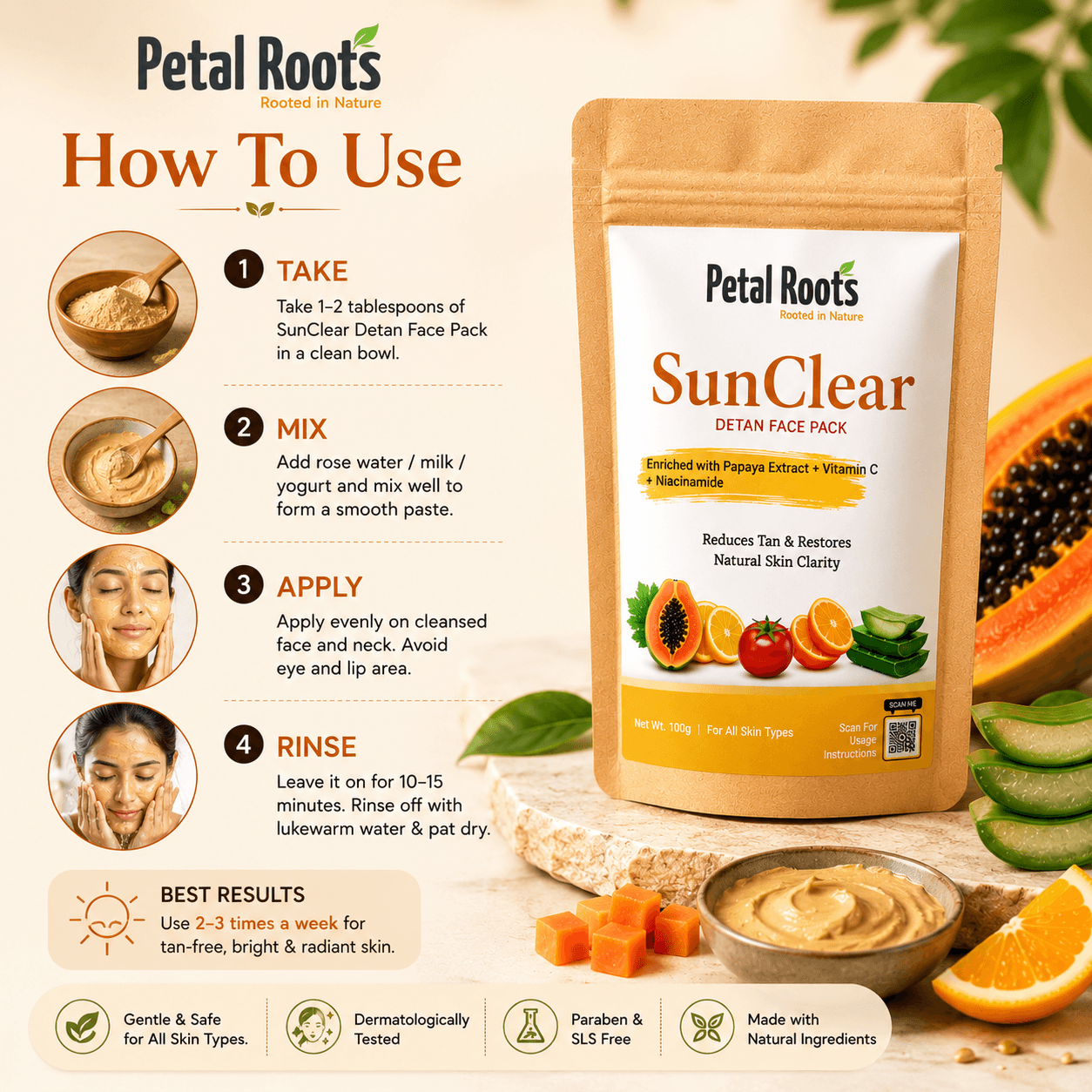 SunClear Detan Face Pack preview 3